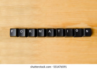 Formation word with keyboard buttons - Shutterstock ID 551476591