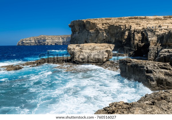 Former Azure Window Dwejra On Island Stock Photo Edit Now 760516027