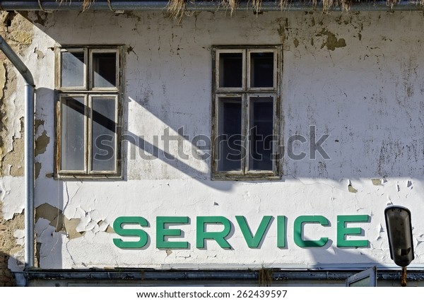 former car service\
station labeled Service