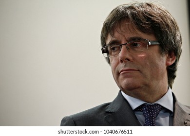 Former Catalonia's Leader Carles Puigdemont Gives A Press Conference  In Brussels, Belgium On Dec. 6, 2017. 