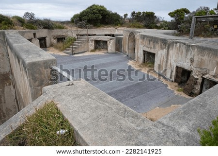 Former gun emplacements 2B (observation post) at 2A Fort Nepean Point Nepean National Park Mornington, Victoria, Australia