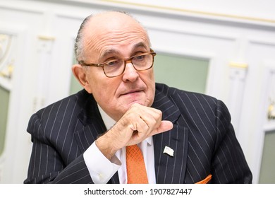 Former New York CIty Mayor And A Lawyer Rudy Giuliani During Visit To Kyiv, Ukraine. November 2017