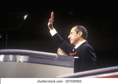 Former New York Governor Mario Cuomo Addresses Crowd At The 1992 Democratic National Convention At Madison Square Garden, New York