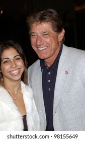 Former NFL Star JOE NAMATH & Daughter At The Los Angeles Premiere Of Ali. 12DEC2001.    Paul Smith/Featureflash