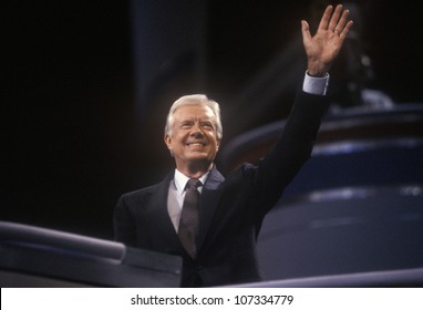 Former President Jimmy Carter At The 1992 Democratic National Convention At Madison Square Garden, New York