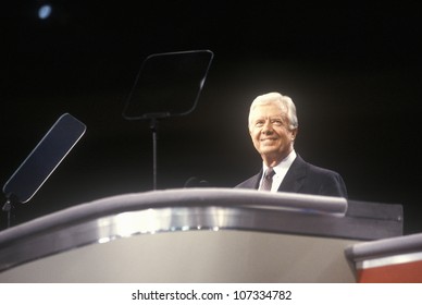 Former President Jimmy Carter At The 1992 Democratic National Convention At Madison Square Garden, New York