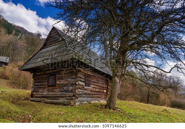 Former Typical Settlement Preserved Complex Carpathians Stock