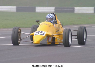 Formula Ford Racing Car At Castle Combe Racing Circuit