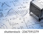 Formulas about project noise reduction in buildings - concept image on a sheet of paper