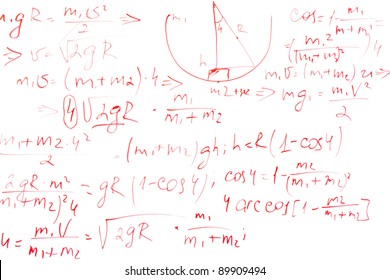 formulas on a whiteboard