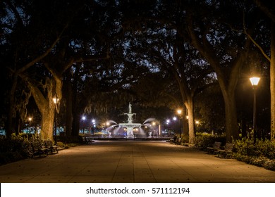 Forsyth Park Savannah Georgia Night Stock Photo 571112194 | Shutterstock