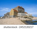 Fort Ambleteuse in Ambleteuse, Landscapes with blue sky in france	