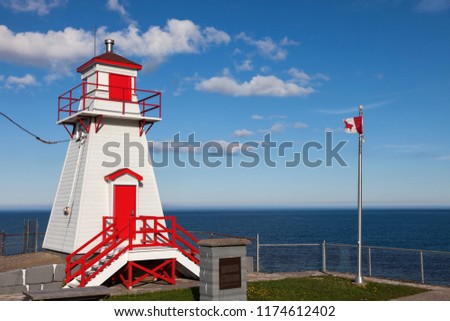 Fort Amherst Lighthouse in St. John's. St. John's, Newfoundland and Labrador, Canada.