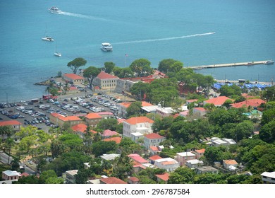 Fort Christian built in 1671 by Danish of Charlotte Amalie, Saint Thomas Island, US Virgin Islands, USA.