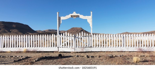 Fort Churchill Nevada State Historic Park Cemetery With White Picket Fence