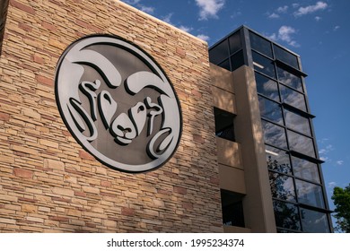 Fort Collins, Colorado - June 8, 2021: Colorado State University (CSU) ram logo