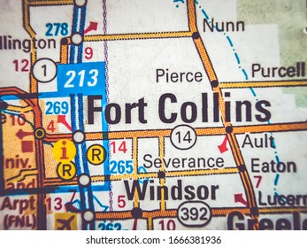 Fort Collins Usa Map Background Stock Photo 1666381936 | Shutterstock