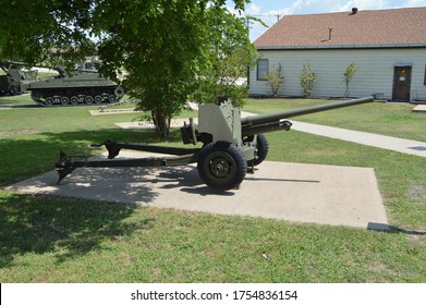 Fort Hood, Texas / United States Of America - 06 June 2020: M1 57 Millimetre Antitank Gun Used During World War II. 