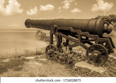 Fort James Cannons in Antigua & Barbuda. These cannons protected the St. John's Harbor in times of colonialism, as the British Empire ruled the island