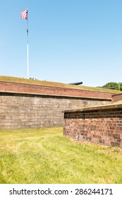 Fort Jay On Governors Island In New York Bay