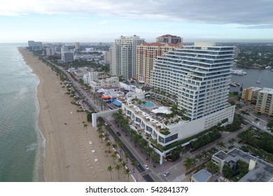 FORT LAUDERDALE - DECEMBER 22: Aerial Photo Of The Ritz Carlton Located At 1 N Fort Lauderdale Beach Blvd Founded In 1983 In Maryland December 22, 2016 In Fort Lauderdale FL, USA