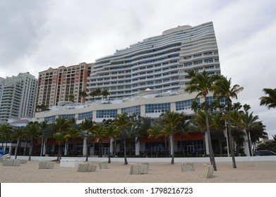 Fort Lauderdale, FL, USA - December 20 2015: The Ritz Carlton Fort Lauderdale Hotel And Resort Building