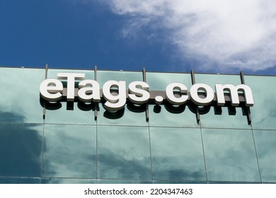 FORT LAUDERDALE, FL, USA - JULY 4, 2022: Etags.com Corporate Headquarters Exterior And Trademark Logo.