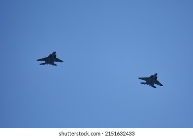 Fort Lauderdale, FL, USA. May 01, 2022: 2022 Fort Lauderdale Air Show. U.S. Air Force Fighter Jet Demonstration Teams Aboard The F-22 Raptor, F-35 Lighting II, F-16 Viper And A-10 Thunderbolt II. 