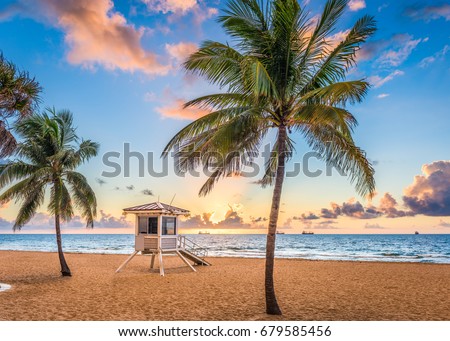 Fort Lauderdale, Florida, USA at the beach.