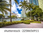 Fort Lauderdale riverwalk tourist coastline view, south Florida, United States of America