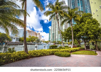 Fort Lauderdale riverwalk tourist coastline view, south Florida, United States of America - Shutterstock ID 2258656911