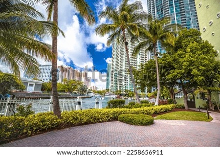 Fort Lauderdale riverwalk tourist coastline view, south Florida, United States of America