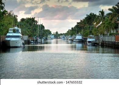 Fort Lauderdale yachts near Las Olas Boulevard, the main street, Miami, Florida, USA