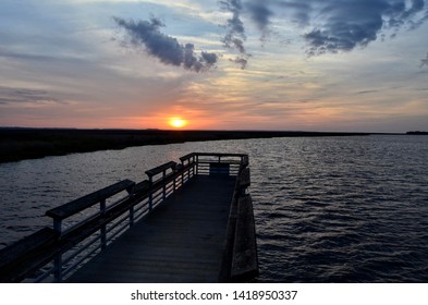 Fort Mcallister State Park Fishing Dock At Sunrise