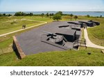 Fort Moultrie, small fortifications and ammunitions bunkers that run along the coast of Sullivan