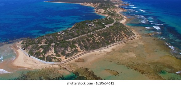 Fort Nepean Coastline In Mornington Peninsula, Aerial View.