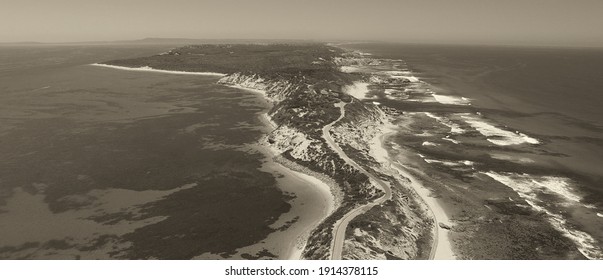 Fort Nepean Coastline In Mornington Peninsula, Aerial View.