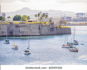 Fort Saint Louis In Fort-de-France Bay, Martinique, West Indies