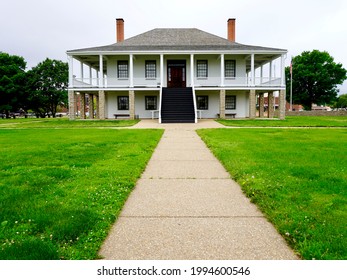 Fort Scott National Historic Site in Kansas. Hospital where surgeons treated soldiers in 1840s and Civil War. Now a visitor center on first floor and restored hospital on the second floor.