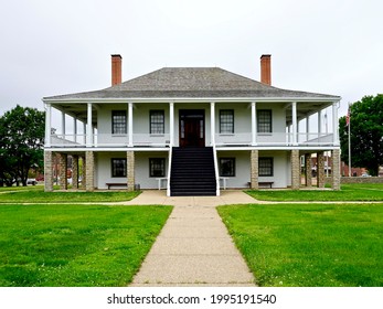 Fort Scott National Historic Site in Kansas. Hospital where surgeons treated soldiers in 1840s and Civil War. Now a visitor center on first floor and restored hospital on the second floor.