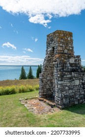 Fort St. Joseph, Ontario, Canada - Sep 3, 2022: The Ruins Of Fort St. Joseph, An Old War Of 1812 Fort Burned By The Americans In 1814, Remain At The Southern Tip Of St. Joseph Island In Ontario.