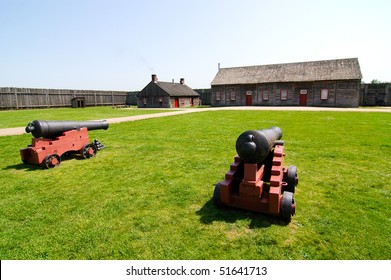 Fort Vancouver Interior Building And Cannons