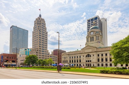 Fort Wayne, Indiana, USA - August 21, 2021: The Allen County Courthouse