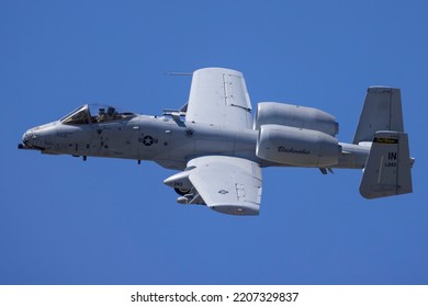 FORT WAYNE, INDIANA  USA - June 4, 2022: A United States Air Force A-10 Thunderbolt II 'Warthog