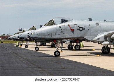 FORT WAYNE, INDIANA  USA - June 4, 2022: A United States Air Force A-10 Thunderbolt II 'Warthog