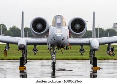 FORT WAYNE, INDIANA / USA - September 1, 2012: A United States Air Force A-10 Thunderbolt II On Display At The 2012 Fort Wayne Airshow.