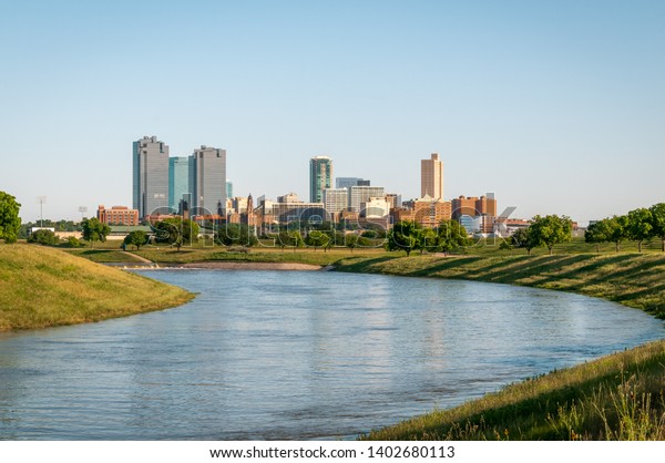 Fort Worth Skyline Trinity River Stock Photo (Edit Now) 1402680113