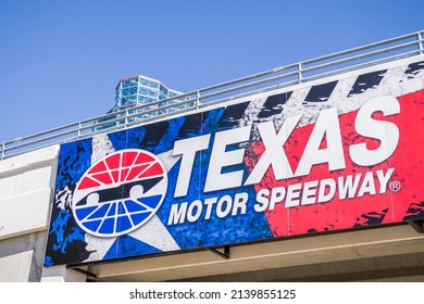 Fort Worth, Texas - March 23, 2022: Texas Motor Speedway NASCAR Racetrack Banner