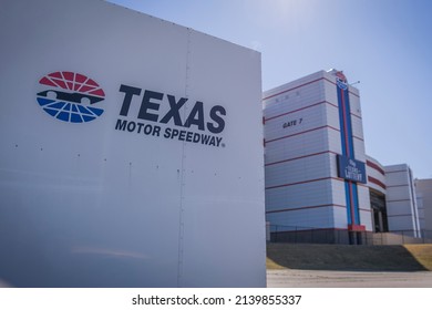 Fort Worth, Texas - March 23, 2022: Texas Motor Speedway NASCAR Racetrack Title And Structure