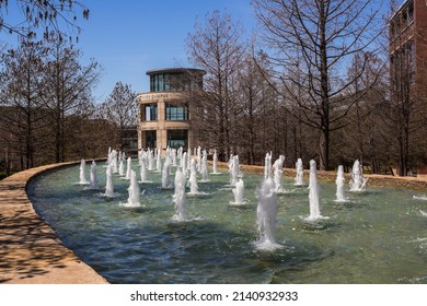 Fort Worth, Texas, USA - March 27th, 2022: Tarrant County College In Fort Worth, Texas. Trinity River Campus Building Exterior